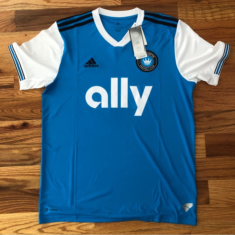 Charlotte Football Club FC Men’s M Adidas Inaugural Jersey NWT Size L